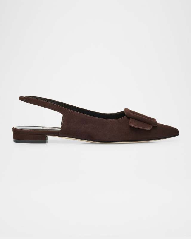 Maylura Suede Slingback Ballerina Flats